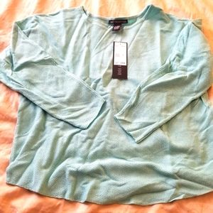 NWT lightweight sweater teal large cashmere